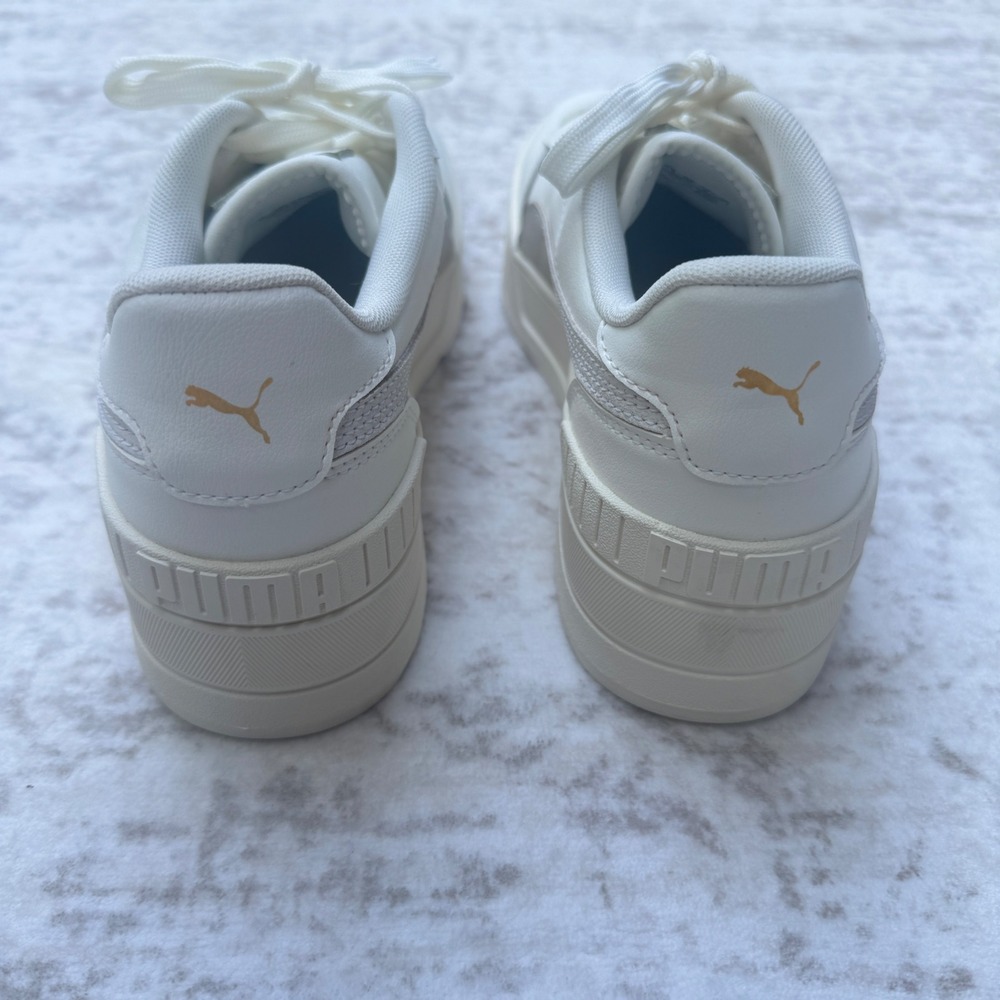 Puma Cali Wedge White Gray Gold Platform Sneakers low top Womens 9 - Picture 4 of 10